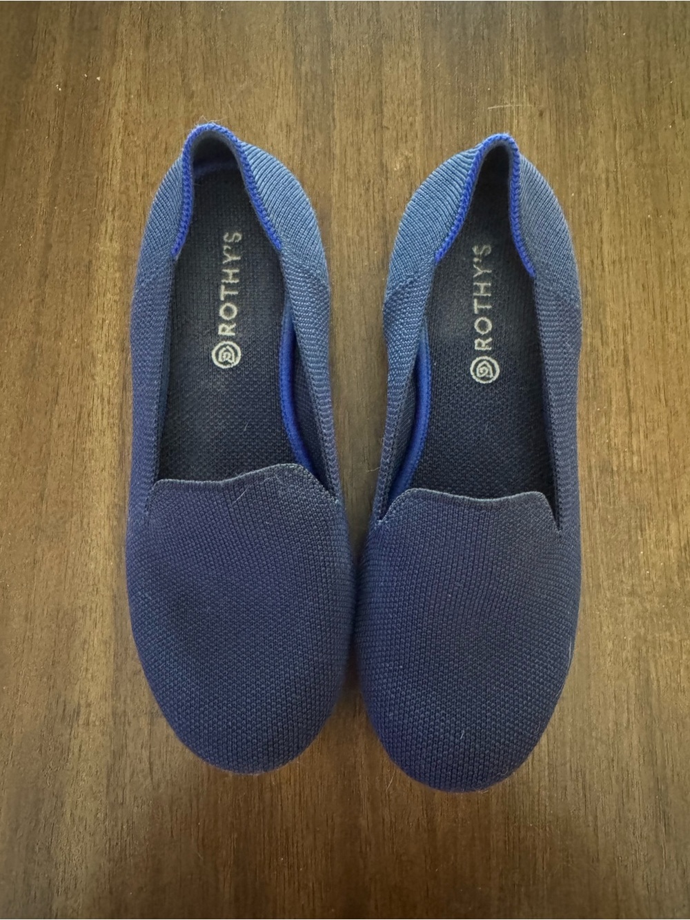 Rothy's Kids Navy Blue Slip-On Flats
